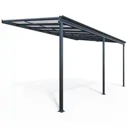 Netto Marken-Discount HOME DELUXE Terrassenüberdachung SOLIS - 496 / 503 x 300 / 303 x 278 / 226 cm Grau Angebot