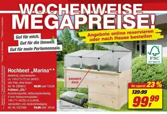 toom Baumarkt Hochbeet „marina“ Angebot