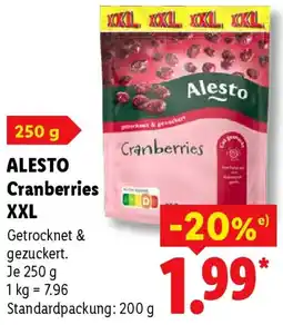 Lidl ALESTO Cranberries XXL Angebot
