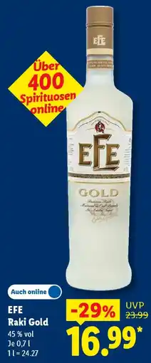 Lidl EFE Raki Gold Angebot
