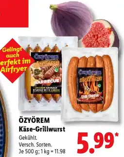 Lidl ÖZYÖREM Käse-Grillwurst Angebot