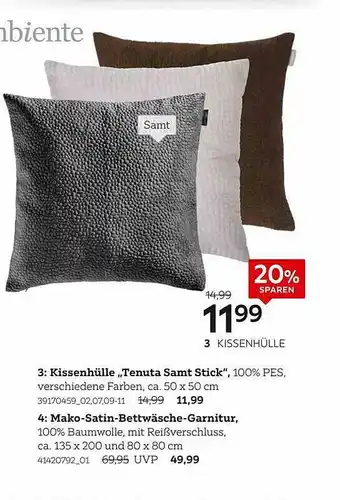 XXXLutz Kissenhüle Ambiente Angebot