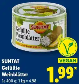 Lidl SUNTAT Gefüllte Weinblätter Angebot
