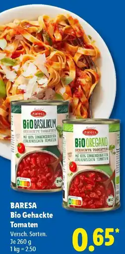 Lidl BARESA Bio Gehackte Tomaten Angebot