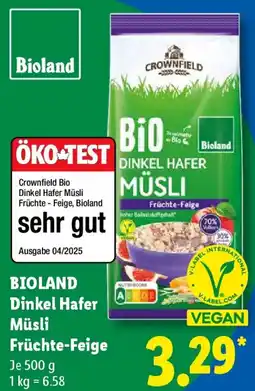 Lidl BIOLAND Dinkel Hafer Müsli Früchte-Feige Angebot