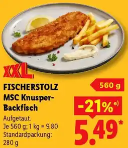 Lidl FISCHERSTOLZ MSC Knusper-Backfisch Angebot