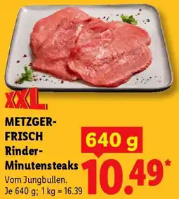 Lidl METZGERFRISCH Rinder Minutensteaks Angebot