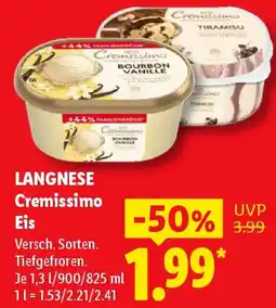 Lidl LANGNESE Cremissimo Eis Angebot