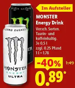 Lidl MONSTER Energy Drink Angebot