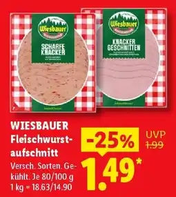 Lidl Wiesbauer Fleischwurstaufschnitt Angebot
