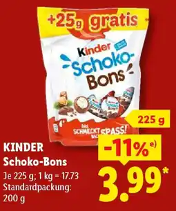 Lidl KINDER Schoko-Bons Angebot