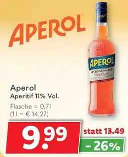 Getränkeland Aperol Aperitif 11% Vol. Angebot