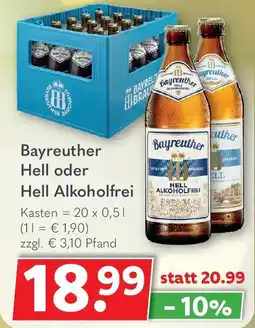 Getränkeland Bayreuther Hell oder Hell Alkoholfrei Angebot
