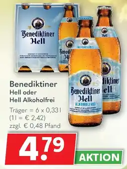 Getränkeland Benediktiner Hell oder Hell Alkoholfrei Angebot