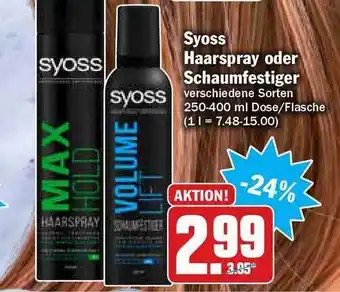 Hit Syoss Haarspray Oder Schaumfestiger Angebot