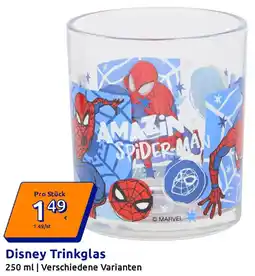 Action Disney Trinkglas Angebot