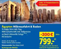Lidl Ägypten Nilkreuzfahrt & Baden Angebot
