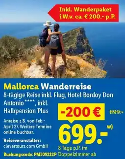 Lidl Mallorca Wanderreise Angebot