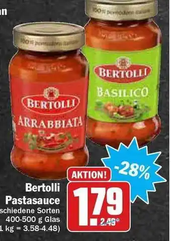 Hit Bertolli Pastasauce Angebot