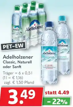 Getränkeland Adelholzener Classic, Naturell oder Sanft Angebot