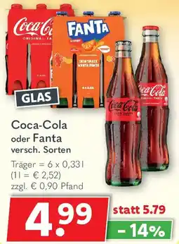 Getränkeland Coca-Cola oder Fanta Angebot