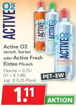 Getränkeland Active O2 oder Active Fresh Eistee Pfirsich Angebot