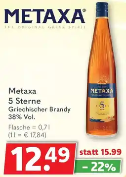 Getränkeland Metaxa 5 Sterne Griechischer Brandy Angebot