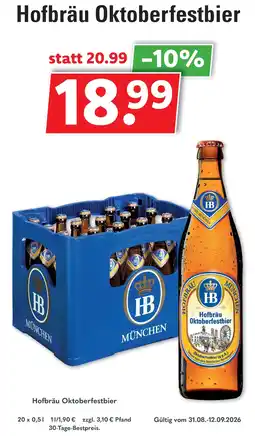 Getränkeland Hofbräu Oktoberfestbier Angebot