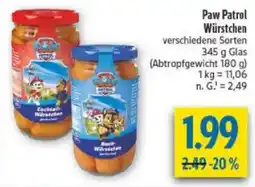 diska Paw Patrol Würstchen Angebot