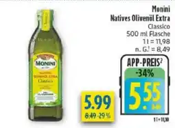 diska Monini Natives Olivenöl Extra Classico Angebot