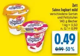 diska Zott Sahne Joghurt mild Angebot