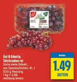 diska Gut & Günstig Tafeltrauben rot Angebot