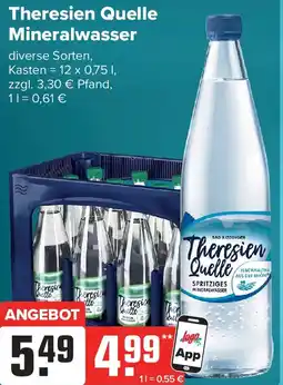 Logo Getränkemarkt Theresien Quelle Mineralwasser Angebot