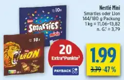 diska Nestlé Mini Smarties oder Lion Angebot