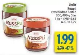 diska Zentis Nusspli Angebot