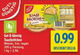 diska Gut & Günstig Toastbrötchen Weizen Angebot