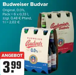 Logo Getränkemarkt Budweiser Budvar Angebot