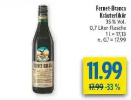 diska Fernet-Branca Kräuterlikör Angebot