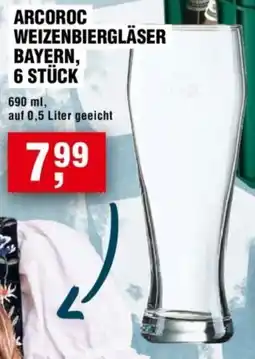 Handelshof Arcoroc weizenbiergläser bayern Angebot
