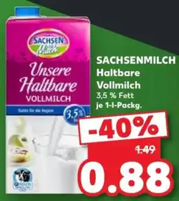 Kaufland SACHSEN MILCH Unsere Haltbare Vollmilch Angebot