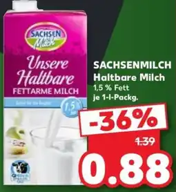 Kaufland SACHSEN MILCH Haltbare Milch Angebot
