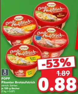 Kaufland POPP Pikanter Brotaufstrich Angebot