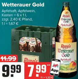 Logo Getränkemarkt Rapp's Wetterauer Gold Angebot