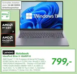 EP Lenovo Notebook IdeaPad Slim 3 16ARP10 Angebot
