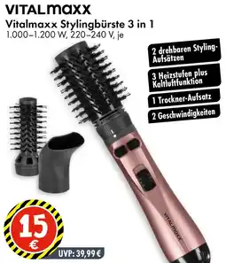 TEDi Vitalmaxx Stylingbürste 3 in 1 Angebot