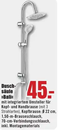 B1 Discount Baumarkt Duschsäule Bali Angebot