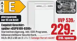 B1 Discount Baumarkt Exquisit Geschirrspüler GSP9109-030E Angebot