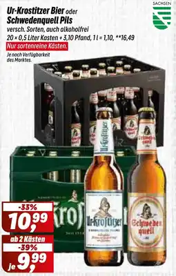 Simmel Ur-Krostitzer Bier oder Schwedenquell Pils Angebot
