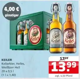 Getränke Quelle KEILER Kellerbier, Helles, Weißbier Hell Angebot