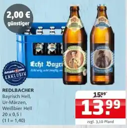 Getränke Quelle REDLBACHER Bayrisch Hell, Ur-Märzen, Weißbier Hell Angebot